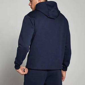 Men's Lightweight Velvet <b>Padded</b> Hooded Sweatshirt Shorts Suit Loose Solid Color Leisure Sports Polyester/Cotton - Product Image 5