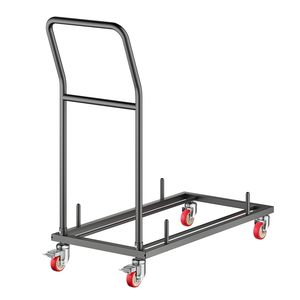 Carrello Porta Sedie in Metallo a Forma di L, Capacità 300 LBS, per 25 Sedie, Posizionamento Orizzontale, Carrello per Hotel - Product Image 6