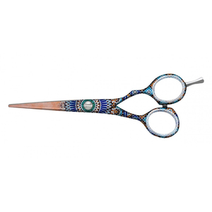 Ciseaux de coiffure professionnels en acier inoxydable de 6 pouces, ciseaux de barbier pour salon de coiffure avec motif mosaïque, ODM - Product Image 4