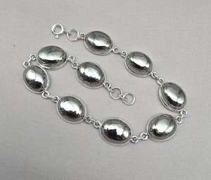 Bracelet de luxe fait main en argent sterling plaqué or avec pyrite, maillons ovales minimalistes, sans nickel, pour femme, vente en gros OEM - Product Image 4