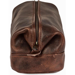 Trousse de Toilette de Voyage en Cuir Géométrique de Haute Qualité avec Fermeture Éclair pour Hommes - Trousse Cosmétique Moyenne pour Salle de Bain en Promotion - Product Image 5