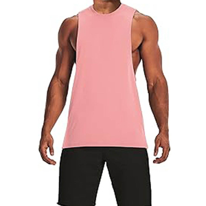 Hot Sales New Arrivals Polyester/Cotton Breathable Knitted Customized Color Unisex High Street Style Crew <b>Tank</b> <b>Top</b> <b>Men</b> Plus Size - Product Image 1