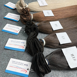 Extensiones de Cabello Tejidas a Mano, Nueva Llegada, Sin Caída, Sin Mezclas, Doble Trama, Precio de Mayoreo para Vendedores - Product Image 2