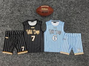 Ensemble d'uniformes de basketball Wild Dogs, maillot rayé, débardeur, short, impression sublimée, polyester respirant, unisexe, adulte, toutes saisons - Product Image 6