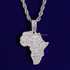 Colgante Gótico Vintage con Diamante Cultivado en Laboratorio y Piedras de Moissanita Negra con Corte Brillante, Certificado IGI, Joyería Unisex con Cadena de Plata - Product Image 3