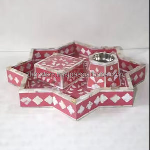 Porte-encens arabe pour l'Aïd Moubarak, le Ramadan Kareem et l'ambiance de la maison, brûleur de Bakhoor décoré de nacre fait à la main - Product Image 1