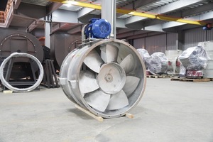 Ventilador axial de uso industrial con certificación CE APL-8-9I, accionamiento por correa, tubo de acero inoxidable, diámetro de aspas de 15 a 60 pulgadas - Product Image 5