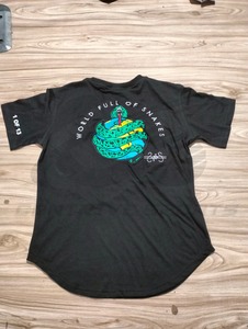 T-shirt en jersey uni à col rond pour homme avec logo personnalisé, 100% coton, design imprimé à l'écran avec strass, décontracté, écologique, SATEX - Product Image 5