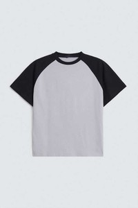 Camiseta Raglán de Dos Tonos para Hombre con Logotipo OEM Personalizado, Camiseta de Manga Corta, Ropa Deportiva al por Mayor, Camiseta Informal de Verano - Product Image 5