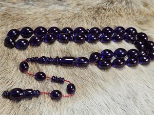 Elegante Rosario Islámico de Resina con Forma de Búho, Técnica de Fundición Artesanal - Regalo para Ramadán, Eid y Adoración Diaria - Product Image 1