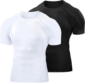 T-shirt de compression pour homme, vêtements de musculation, vêtements de sport élastiques, respirants, fonctionnels, haut d'entraînement - Product Image 4