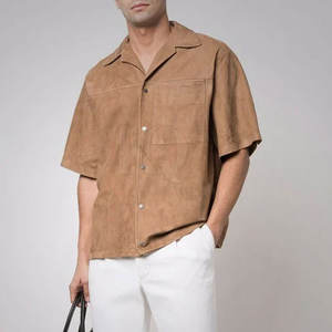 Chemises en cuir pour hommes avec coupe classique, tissu doux, matière légère, confortables pour un usage quotidien - Product Image 4