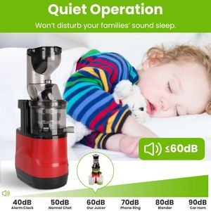 Estrattore di Succo Elettrico a Freddo da 300W per Frutta e Verdura Intera con Funzione Inversa e 2 Contenitori - Product Image 6