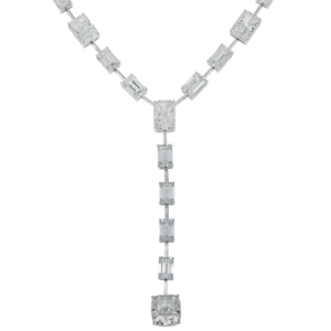 Collier Pendentif Diamant Taillé Radiant et Émeraude en Or Blanc 18K Sur Mesure, Meilleures Ventes, Bijoux de Mariée Élégants pour la Vente Mondiale - Product Image 3