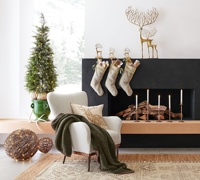 Nouveauté : Porte-collants de Noël en métal rustique avec motifs d'arbres, décorations de Noël personnalisées pour cheminées domestiques, écologique, durable, directement de l'usine