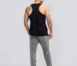 Débardeur sans manches noir pour homme Harry Johnson Production 2026, col rond, tricoté, couleur unie, style décontracté, respirant, en polyester - Product Image 5