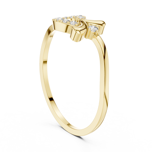 แหวนเพชรทรงกลมแบบคลาสสิกเรียบง่ายสำหรับผู้หญิง ทองคำแท้ 14k สามารถสวมซ้อนกันได้ เหมาะสำหรับเป็นของขวัญ งานหมั้น วันครบรอบแต่งงาน - Product Image 4