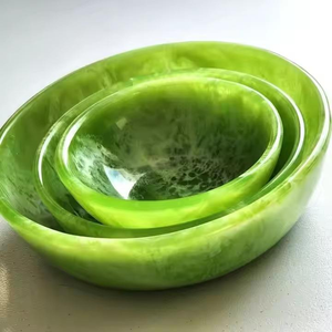 Bol de service décoratif en résine époxy de luxe, peint à la main, fait main, pour fruits, idéal pour la table à manger, meilleur prix, forte demande - Product Image 4