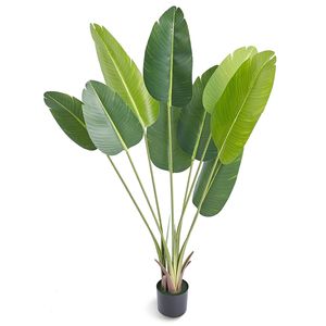 Albero Artificiale del Paradiso degli Uccelli Alto 1,5 Metri in Vaso, Pianta Finta in PE Realistica, a Basso Mantenimento, con Protezione Anti-Ribaltamento - Product Image 1