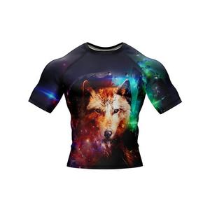 Sublimated Jiu Jitsu Rash Guards Design Your Own Custom Short Sleeve Logo MMA BJJ Muay Thai Fight Gear <b>Compression</b> <b>Shirt</b> - Product Image 4