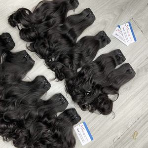 Extensiones de Cabello Natural Ondulado de Primera Calidad, Color Negro Natural, Tejido a Máquina, Listas para Enviar - Product Image 1