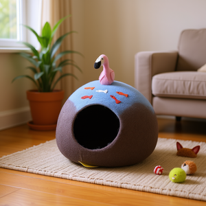 Promotional Pet Cat House Decor with <b>Felt</b> Duck and Fish for Cats and Small <b>Animals</b> - Product Image 3