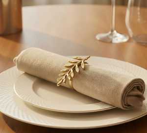 Gold <b>Napkin</b> Rings for Table Setting, Decorative Metal <b>Napkin</b> Holders for Wedding, Party, Dinner, Restaurant and Home Table Decor - Product Image 4
