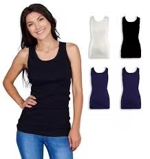 Women Ribbed <b>Tank</b> <b>Top</b> <b>Square</b> <b>Neck</b> Crop Cami Slim Fit Yoga Sport Bra Built In Padded Workout Vest Wholesale - Product Image 3