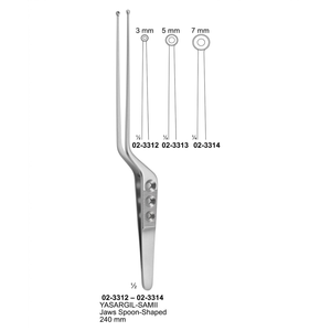 Pinzas para Tumores Yasargil-Samii de Alta Calidad, 240 mm, Acero Inoxidable, Tipo Cuchara, Instrumentos Neuroquirúrgicos y Microquirúrgicos - Product Image 3