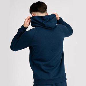 Sudadera con Capucha Azul Marino Sólido para Mujer, Sudadera Informal de Manga Larga con Bolsillos, Otoño - Product Image 3