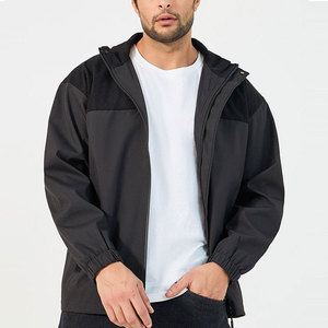Chaqueta cortavientos para hombre, cómoda de llevar, más vendida, con capucha impermeable, personalizable con MOQ bajo. - Product Image 1