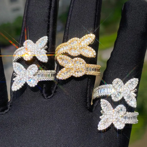 Starspire Jewels Children's Iced Round Cut Moissanite Prong Set Rose Gold Plated 10K <b>Solid</b> Gold Hip Hop Wedding Engagement - Product Image 1