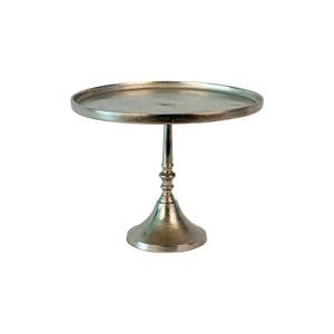 Support à gâteau rond en métal avec base sur pied pour servir desserts et pâtisseries, décoration de table pour événements et réceptions - Product Image 1
