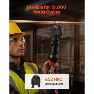 Utensili a pressione compatte serie 1/2'' con ganasce in acciaio temprato 52 HRC per applicazioni HVAC/R ad alta pressione compatibili - Product Image 4
