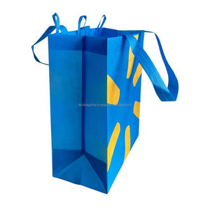 Venta al por mayor ligero ecológico personalizado impreso PP no tejido bolsas de compras reutilizable con asas fuertes - Product Image 2