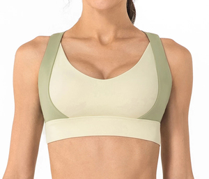 Sujetador deportivo de alto impacto personalizado con espalda cruzada, top corto transpirable para yoga, inalámbrico, acolchado, de secado rápido, ropa deportiva al por mayor para fitness - Product Image 4