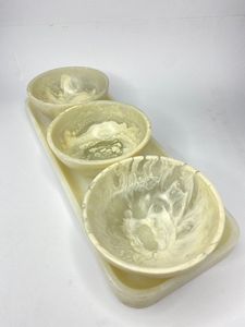 Ensemble de service artisanal en résine pour fruits secs, avec plateaux et bols en époxy de qualité supérieure, motif ange, écologique, pour cadeaux, vaisselle décorative, pour la maison et les fêtes - Product Image 2