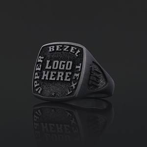 Anillo Escolar BOJ 006, Anillo de Graduación Universitario Personalizado de Plata con Diamantes, Unisex, Anillo de Clase, Regalo para Fiestas y Eventos - Product Image 5