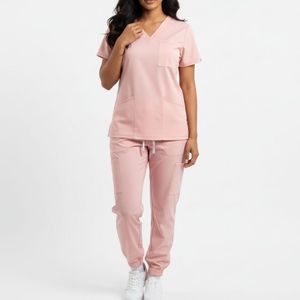 Woven Nurse <b>Scrubs</b> <b>Set</b> Unisex Medical Workwear for Hospital Staff and Daily Wear Comfortable High Quality <b>Scrub</b> Suits - Product Image 5