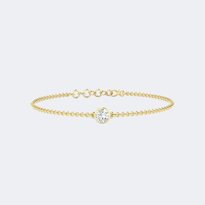 0.50CTW Round Bezel-<b>Set</b> Diamond Station Bracelet - Product Image 4