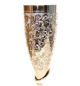 Calice de mariage plaqué or et argent, couleur personnalisée, ensemble de cadeaux de luxe, gobelet attrayant en laiton, tasse de service de vin de créateur - Product Image 2