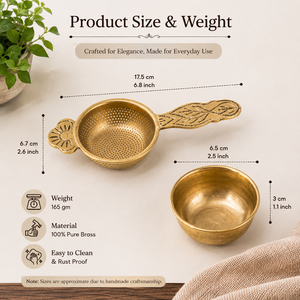 Brass Loose Leaf <b>Tea</b> Strainer Fine Mesh <b>Tea</b> <b>Infuser</b> Filter Reusable <b>Tea</b> Brewing Strainer for Teapot Kitchen Accessories - Product Image 5