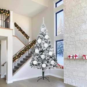 Ensemble de boules de Noël en plastique blanc, 3 pièces, ornements ronds pour la décoration de l'arbre - Product Image 3