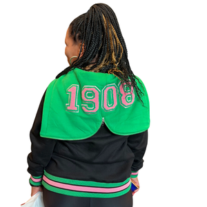 Sudadera con Capucha Unisex AKA Black Prep, Sudadera con Capucha Negra y Verde, Sudadera de Forro Polar Premium, Ropa Casual de Estilo Griego - Product Image 5