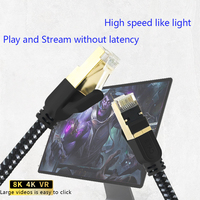 Produsen profesional BC inti tembaga PVC LSZH jaket FTP SSTP F/FTP S/FTP Cat8 kabel kabel Patch Ethernet