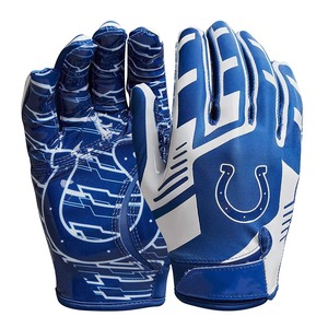Gants de football américain super adhérents pour receveur, haute adhérence, doigts complets, sangle de poignet réglable, écologiques, vente en gros - Product Image 6