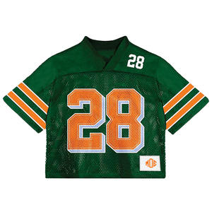 Jersey de Fútbol Americano de Malla Transpirable Verde para Hombre, Tendencia 2026, Uniforme de Equipo Personalizado con Logotipo, Fabricante OEM - Product Image 6