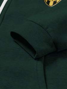 เสื้อฮู้ดผู้ชายสีเขียว ผ้าฝ้ายหนา 100% ระบายอากาศได้ดี แขนยาว ปิดด้วยเชือกผูก สีพื้น สไตล์ล้ำสมัย สตรีทแวร์ลำลอง ทรงหลวม - Product Image 5