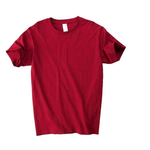T-shirt homme rouge à manches courtes 100% coton, coupe classique, col rond, jersey uni, couleur unie - Product Image 1
