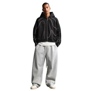 Sudadera con Capucha de Alta Calidad Antiarrugas, con Cierre de Cremallera, Costuras en Contraste, Personalizable, Ecológica, Transpirable, de Forro Polar de 280g para Hombre - Product Image 6
